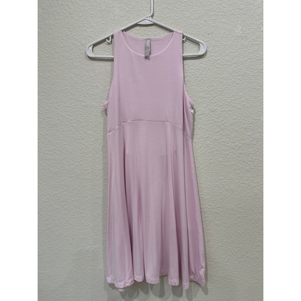 Athleta Pink Sleeveless Empire Waist Mini Dress Small Petite SP Casual Sporty